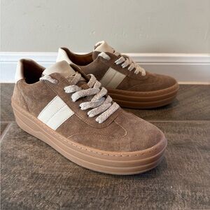 NEW Gabor Luxury Leather Suede Platform Sneakers W9 (UK 6.5)